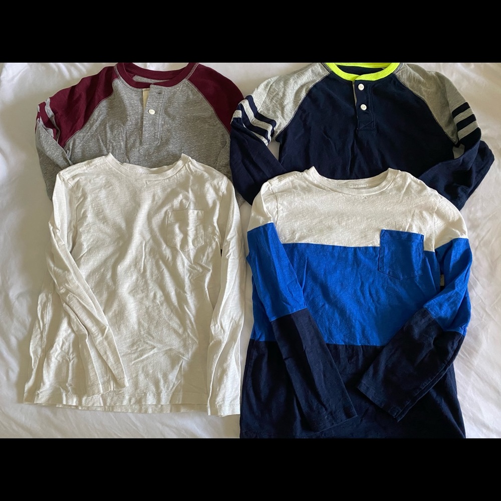 LOT of boys GapKids l/s t-shirts - size M (7/8)